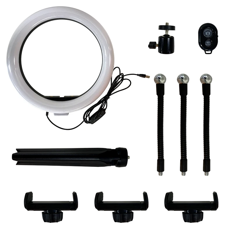 360 Degree Adjustable 12 Inch Led Ring Light Usb Power Supply Makeup Cellphone Selfie Live Broadcast tiktok video stand, Black
360 Degree Adjustable 12 Inch Led Ring Light Usb Power Supply Makeup Cellphone Selfie Live Broadcast tiktok video stand, Black