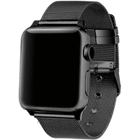 

Milanese loop for apple watch Series 4 3 2 1 replacement bracelet band iwatch stainless steel strap buckle with connector