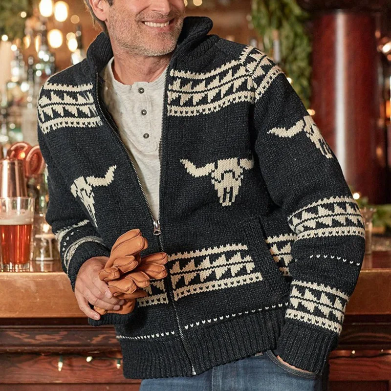 Winter Coat Men Latest Design Aztec Style Cardigan Style Casual Warm Outerwear Coats men knitted jacquard cardigan sweater, 4 colors
Winter Coat Men Latest Design Aztec Style Cardigan Style Casual Warm Outerwear Coats men knitted jacquard cardigan sweater, 4 colors