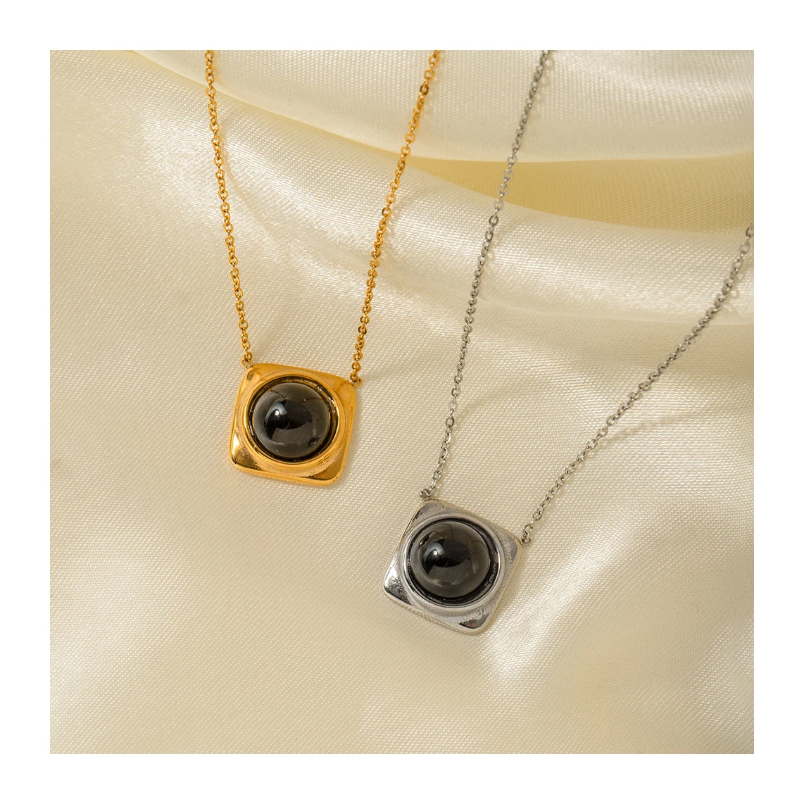 ERESI New Design Jewelry Elegant Square Agate Pendant Necklaces Stainless Steel Waterproof 18K Gold Plated Necklace For Women
ERESI New Design Jewelry Elegant Square Agate Pendant Necklaces Stainless Steel Waterproof 18K Gold Plated Necklace For Women