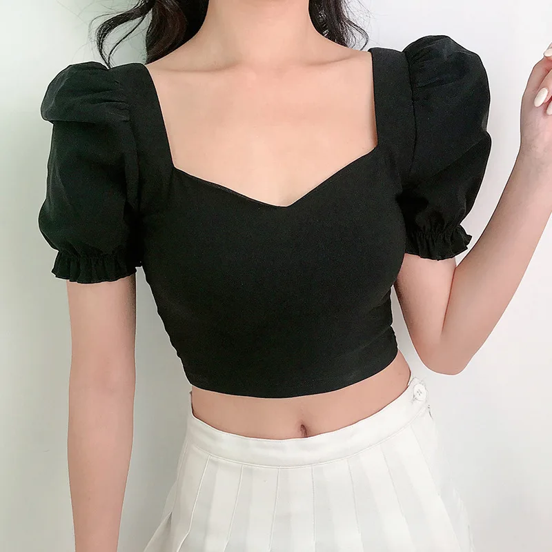 D96327 Summer tops for women sexy casual fashion square collar short sleeve blouse female 2021 new arrivals
D96327 Summer tops for women sexy casual fashion square collar short sleeve blouse female 2021 new arrivals
