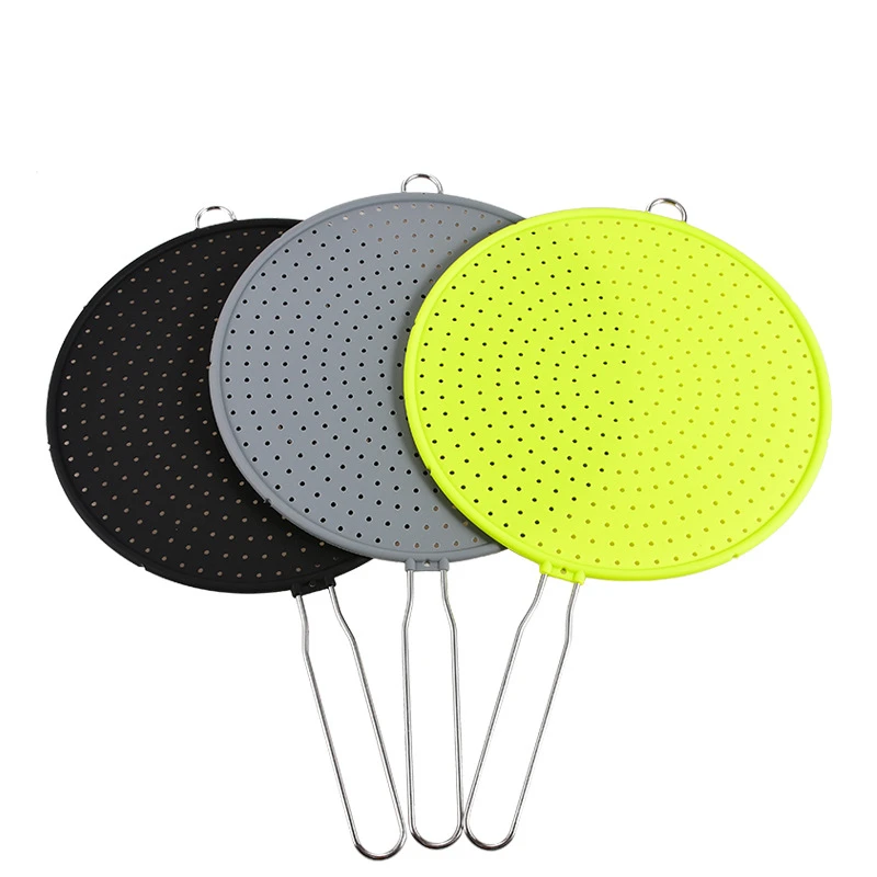 Amzson hot sale Silicone Splatter Screen stop hot oil splatter with stainless steel handle, Customized color
Amzson hot sale Silicone Splatter Screen stop hot oil splatter with stainless steel handle, Customized color