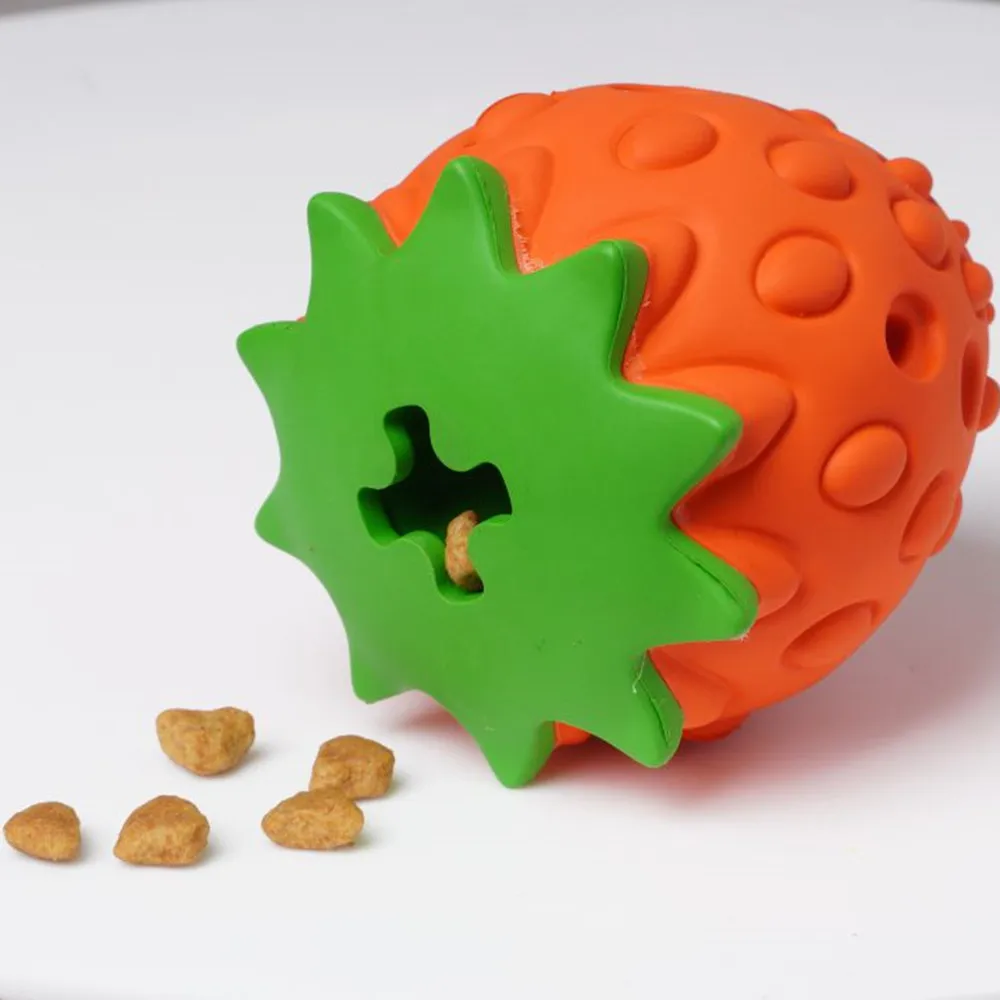 Wholesale IQ Training Natural Rubber Strawberry Shape Treat Dispenser puzzle Dog Chew Toy
Wholesale IQ Training Natural Rubber Strawberry Shape Treat Dispenser puzzle Dog Chew Toy