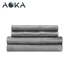 AOKA USA Soft silky Polyester Queen Size Bed Sheet Set 1800tc Luxury Polyester Satin Bedding Sets