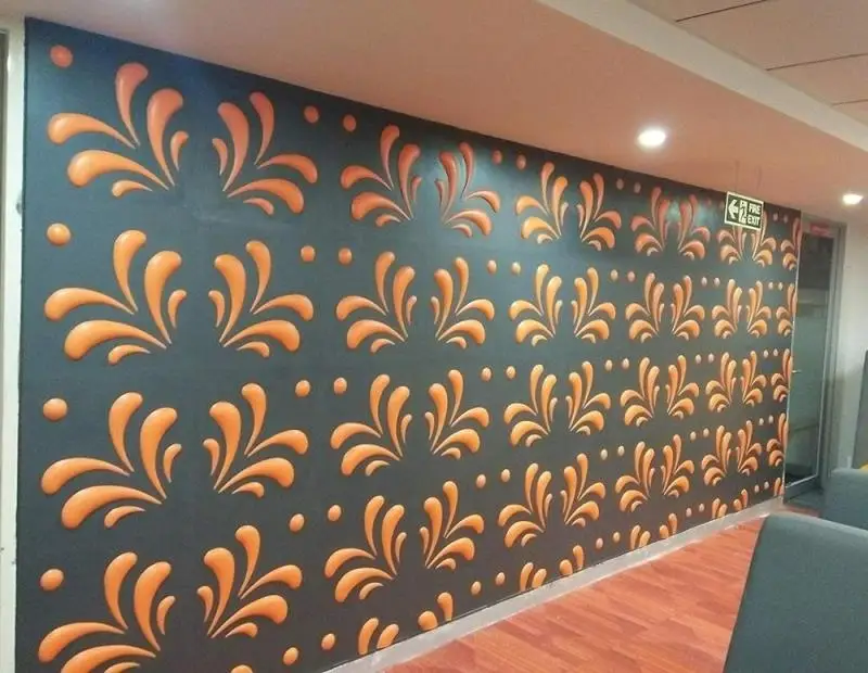 New design daisy wall panel PVC wall paper interior decoration