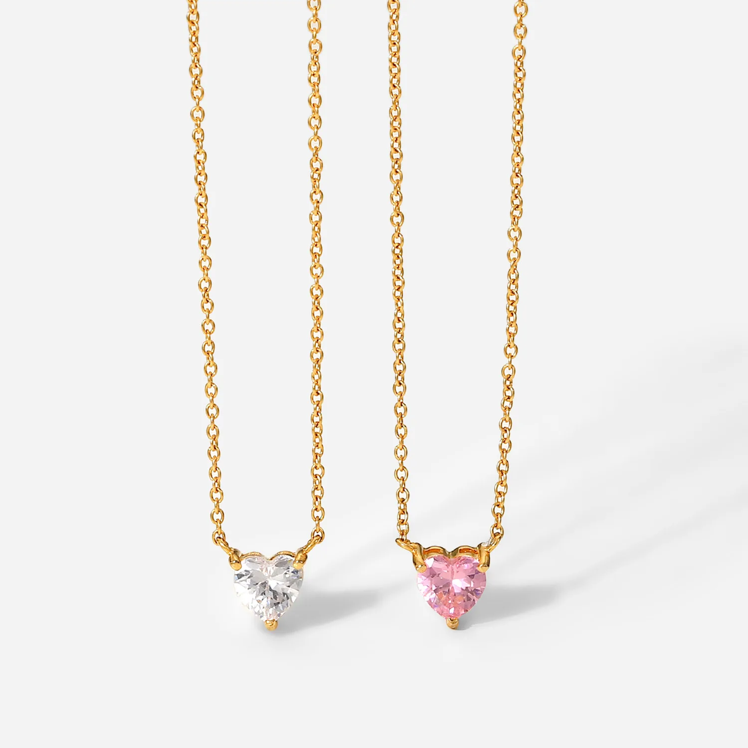 18k Gold Plated Stainless Steel Tarnish Free Female Jewelry Colorful Cubic Zirconia Heart Pendant Necklace For Women
18k Gold Plated Stainless Steel Tarnish Free Female Jewelry Colorful Cubic Zirconia Heart Pendant Necklace For Women
