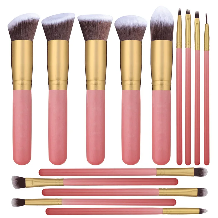 Rose Gold and Pink handle color Kabuki Foundation and eyeshadow soft fiber Makeup Brush Set with your own logo
Rose Gold and Pink handle color Kabuki Foundation and eyeshadow soft fiber Makeup Brush Set with your own logo