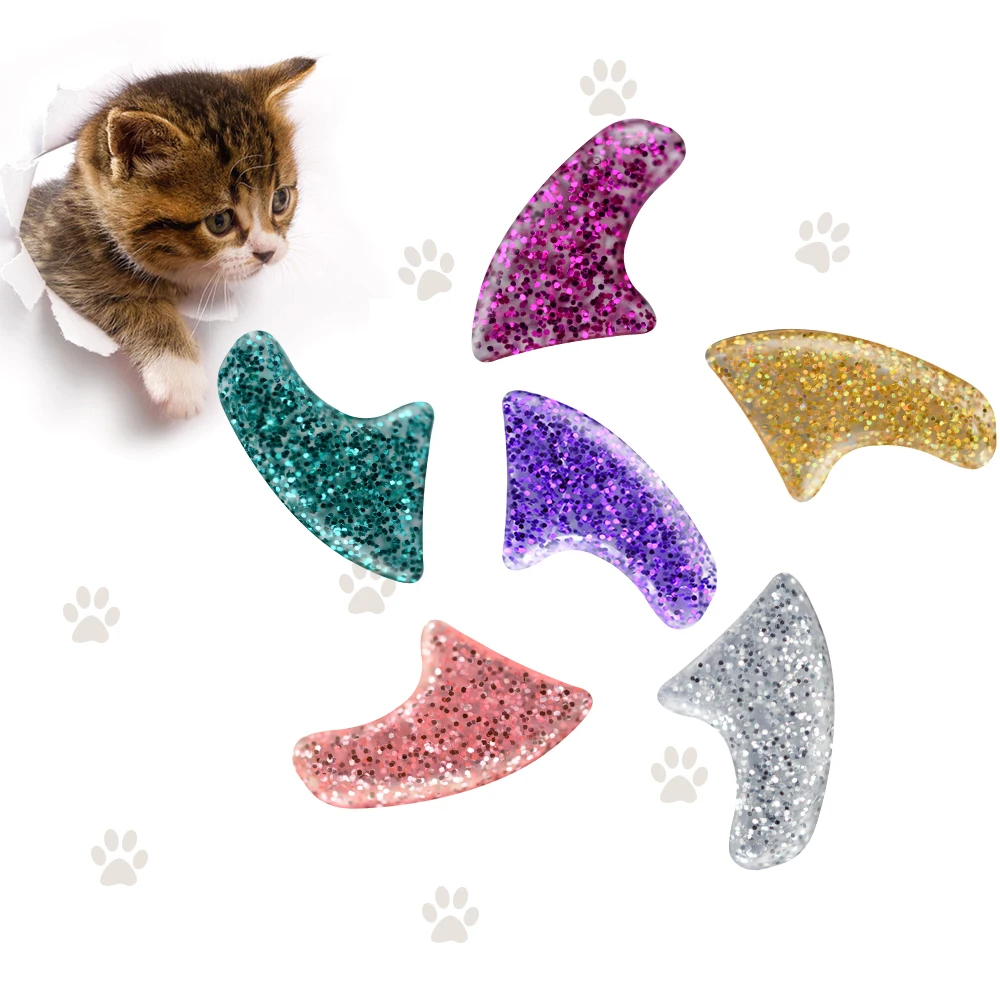 Anti scratch soft cat nail caps / Pet nail caps many color available with adhesive, Glitter
Anti scratch soft cat nail caps / Pet nail caps many color available with adhesive, Glitter