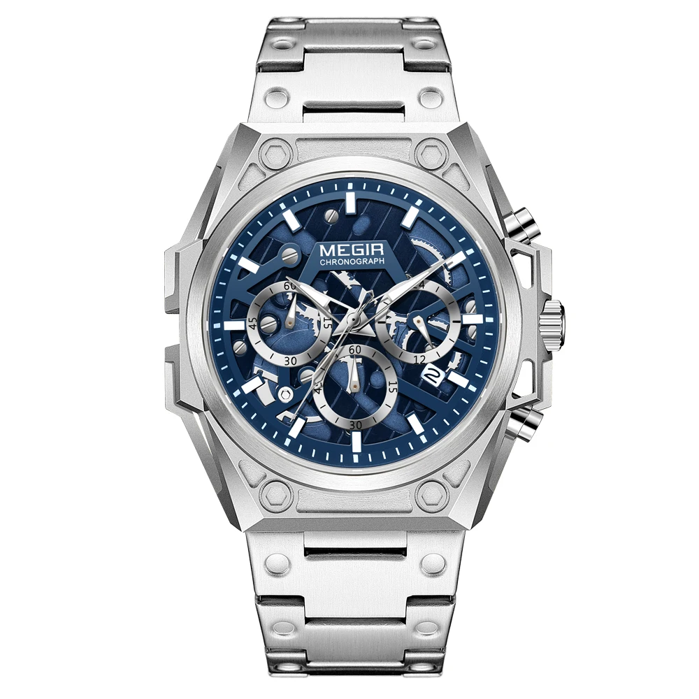 Relogio Masculino Top Brand Luxury Military Chronograph Sport Watches Waterproof Stainless Steel Men Silver Watch
Relogio Masculino Top Brand Luxury Military Chronograph Sport Watches Waterproof Stainless Steel Men Silver Watch