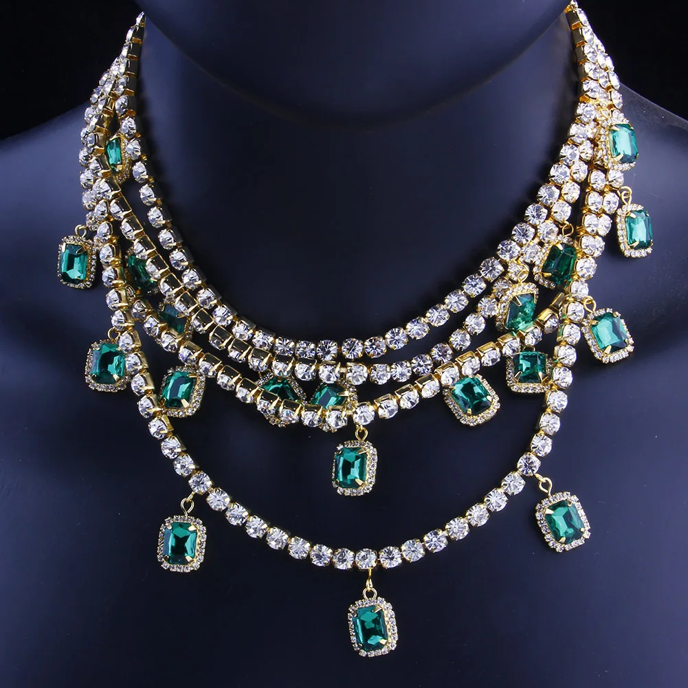 Luxury Big Green Pendant Necklace Rhinestone Multi Layer Necklace for Women HipHop Crystal Couple Necklace
Luxury Big Green Pendant Necklace Rhinestone Multi Layer Necklace for Women HipHop Crystal Couple Necklace