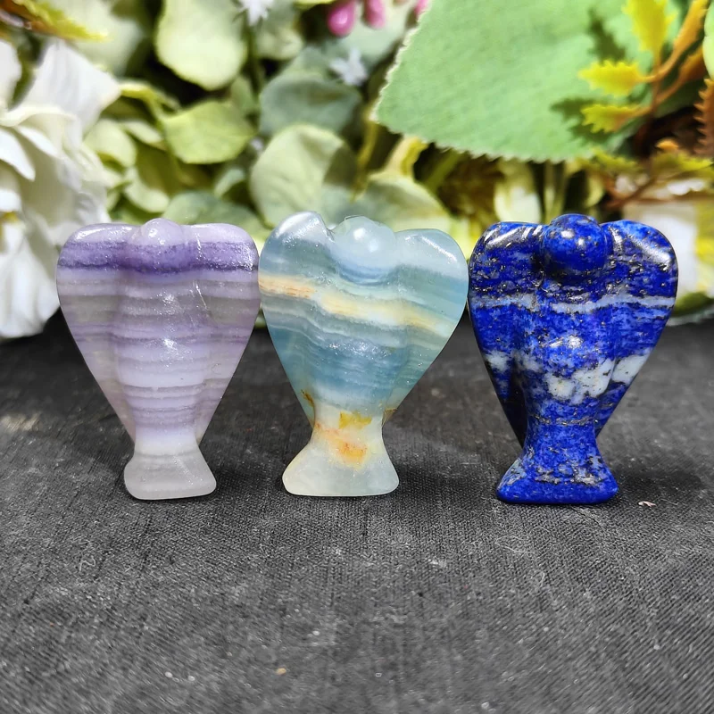 Wholesale Natural Quartz Crystal Gemstone Carving Angel Small Figurines 1.5'' 2 Inches Angels
Wholesale Natural Quartz Crystal Gemstone Carving Angel Small Figurines 1.5'' 2 Inches Angels
