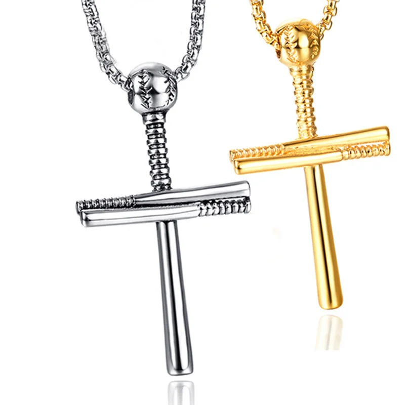 New men's jewelry baseball cross titanium steel necklace sports personality stainless steel pendant
New men's jewelry baseball cross titanium steel necklace sports personality stainless steel pendant