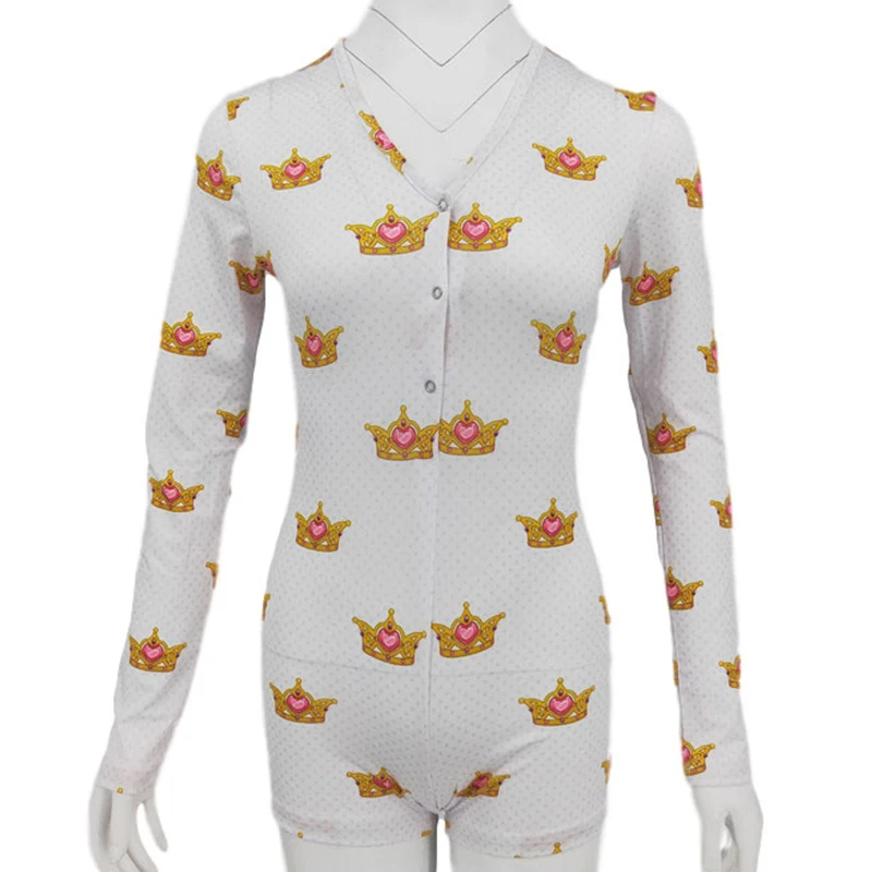 Wholesale Long Sleeve Short Romper Girl Sleepwear One Piece Bodysuit Sexy Nightwear Elastic V Neck Adult Onesie Pajama For Women
Wholesale Long Sleeve Short Romper Girl Sleepwear One Piece Bodysuit Sexy Nightwear Elastic V Neck Adult Onesie Pajama For Women