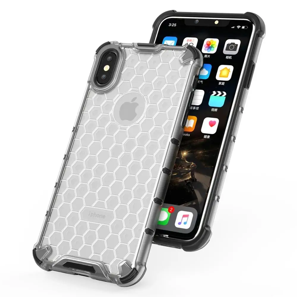 For iPhone X Case TPU+PC Honeycomb Design Clear Mobile Phone Cover for iPhone Xr Case
For iPhone X Case TPU+PC Honeycomb Design Clear Mobile Phone Cover for iPhone Xr Case