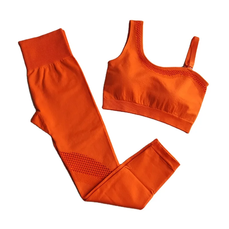 Hot Sale 2 PCS Gym Set Women Workout Clothes Hollowed-out One-shoulder Strap Sports Bra Seamless Yoga Leggings GYM Fitness Suit
Hot Sale 2 PCS Gym Set Women Workout Clothes Hollowed-out One-shoulder Strap Sports Bra Seamless Yoga Leggings GYM Fitness Suit