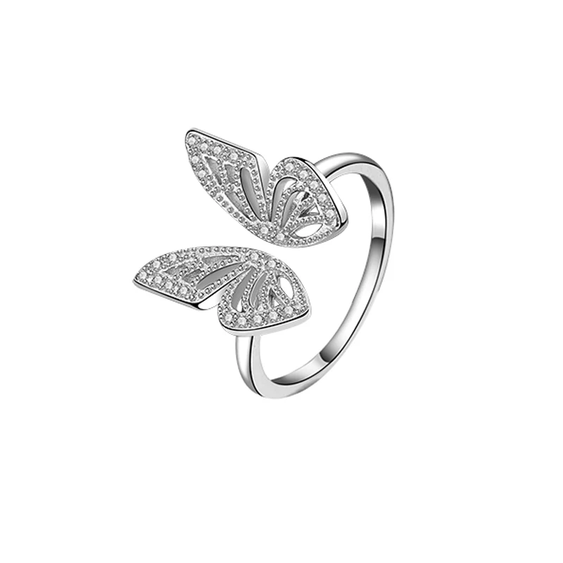 Trend Butterfly Jewelry Sets Silver 925 Gold Plated Zircon Butterfly Ring for Ladies
Trend Butterfly Jewelry Sets Silver 925 Gold Plated Zircon Butterfly Ring for Ladies