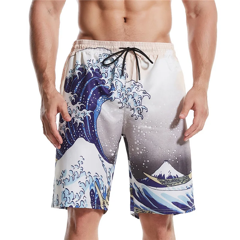 Men's quick-drying beach shorts five-point European and American swimming trunks printing cross-border plus size casual shorts, Shown
Men's quick-drying beach shorts five-point European and American swimming trunks printing cross-border plus size casual shorts, Shown