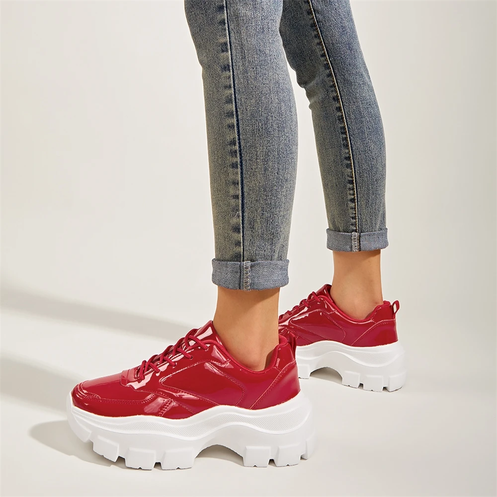 Women's Sneakers PU Casual White Platform Trainers Spring Wedges Breathable Woman Height Increasing Shoes, Customized color
Women's Sneakers PU Casual White Platform Trainers Spring Wedges Breathable Woman Height Increasing Shoes, Customized color