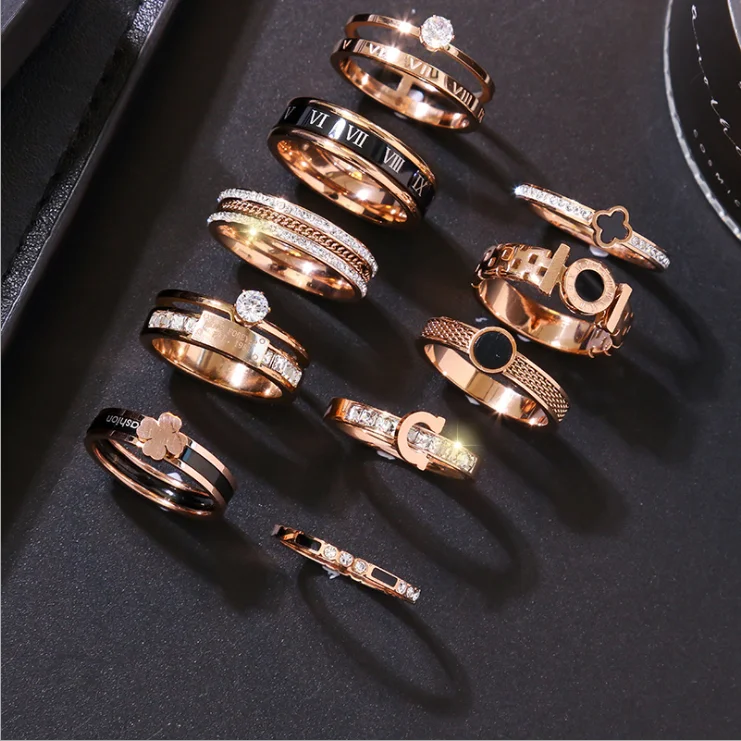Luxury diamond ring female index finger titanium steel stainless steel rose gold ring 2019 new
Luxury diamond ring female index finger titanium steel stainless steel rose gold ring 2019 new