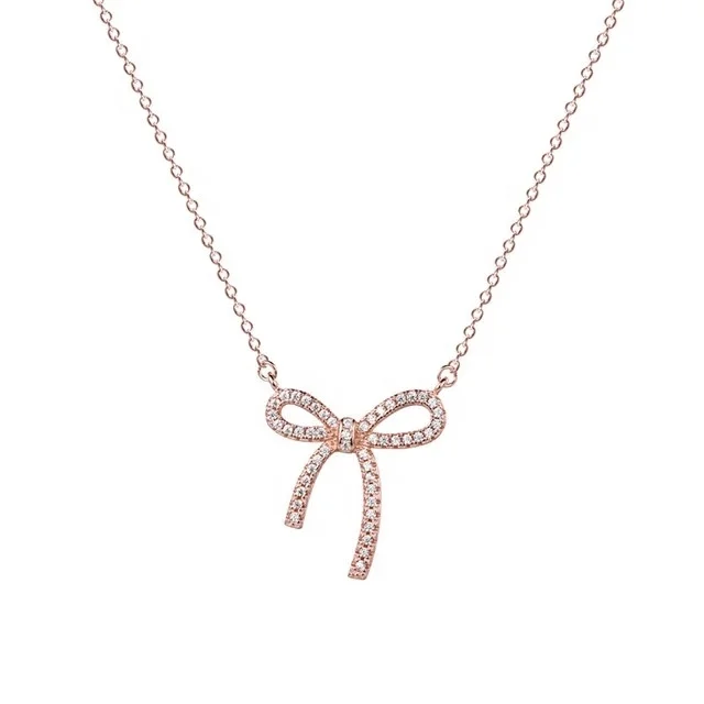 Bow Korean Sterling Silver Necklace Wholesale Women Jewelry 925 Pure Silver Necklace, White, rose gold
Bow Korean Sterling Silver Necklace Wholesale Women Jewelry 925 Pure Silver Necklace, White, rose gold