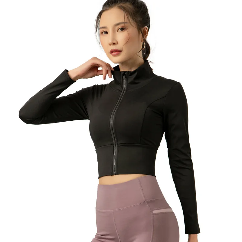 Custom women clothing Sports coat ladies slim stretch zipper outdoor gym fitness long sleeve top
Custom women clothing Sports coat ladies slim stretch zipper outdoor gym fitness long sleeve top