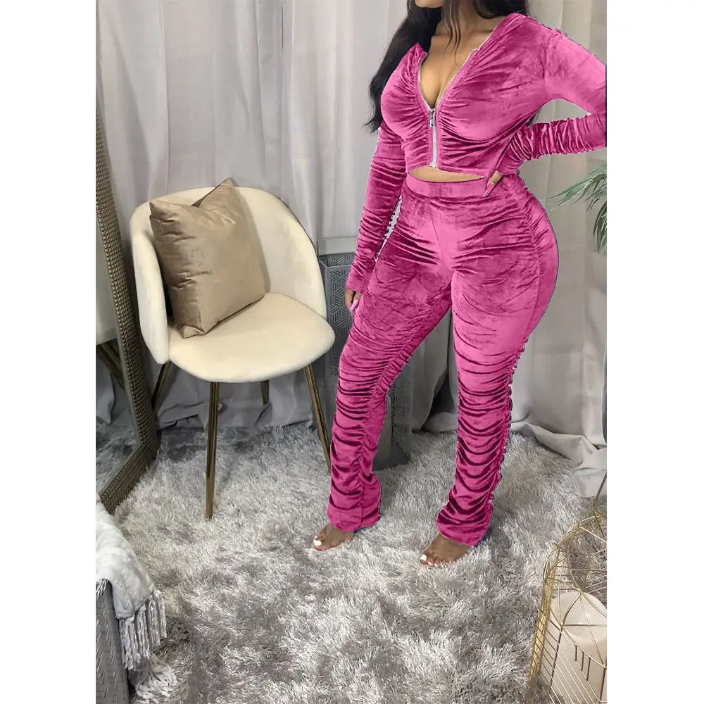 Xuqing fall 2021 plus size women clothing velvet elegant pleated 2 piece suit set for women, 6 colors
Xuqing fall 2021 plus size women clothing velvet elegant pleated 2 piece suit set for women, 6 colors