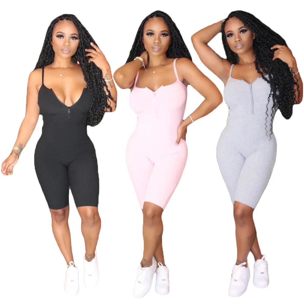 C0502TA67 Wholesale Casual Solid Color Sleeveless Zipper Sling Bodysuit Women Sehe Fashion
C0502TA67 Wholesale Casual Solid Color Sleeveless Zipper Sling Bodysuit Women Sehe Fashion