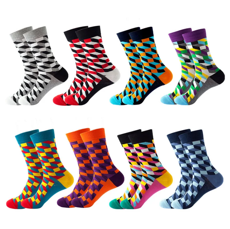 HF 2021 new cotton socks women's thickened diamond pattern in European and American style
HF 2021 new cotton socks women's thickened diamond pattern in European and American style