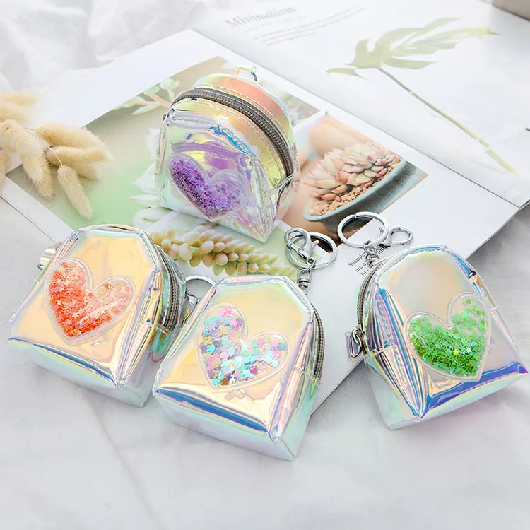 China Wholesale Colorful Laser Small PVC Clear Zipper Women Coin Purse with Keychain, Cutomized
China Wholesale Colorful Laser Small PVC Clear Zipper Women Coin Purse with Keychain, Cutomized