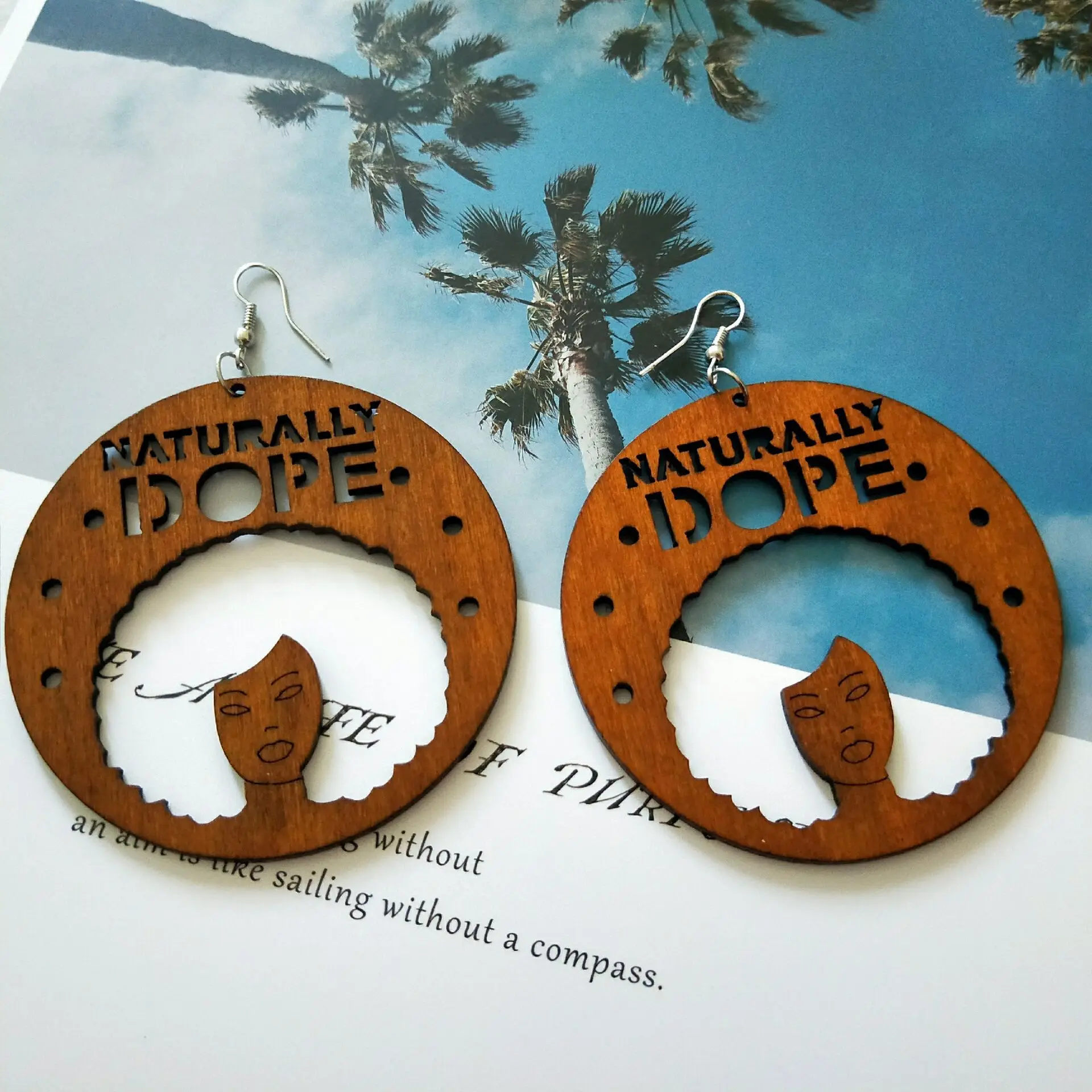 New Arrival Hollow Design Elliptical Wooden Earring Personality Naturally Dope Laser Engraving Head Earring Woman Gift Jewelry 
New Arrival Hollow Design Elliptical Wooden Earring Personality Naturally Dope Laser Engraving Head Earring Woman Gift Jewelry