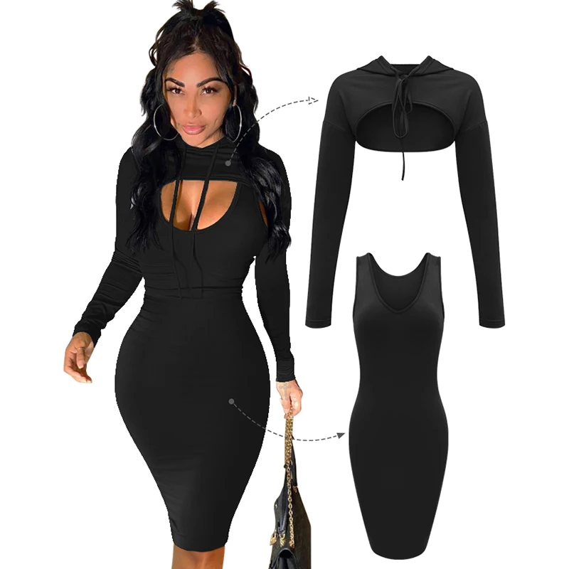 TOB Fall 2021 new arrivals women's clothes two piece set Long-sleeved hollow sexy crop top and sling dress BK784
TOB Fall 2021 new arrivals women's clothes two piece set Long-sleeved hollow sexy crop top and sling dress BK784
