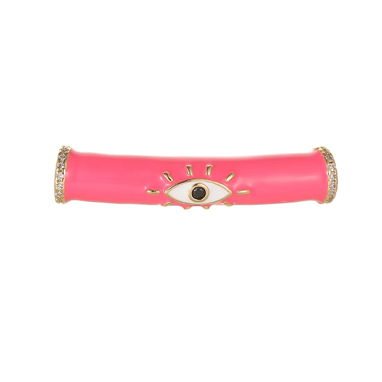 Color Drop Oil Jewelry Accessories 14K Gold Plated Enamel Evil Eye Tube Curved Beads for Necklace Bracelet Making
Color Drop Oil Jewelry Accessories 14K Gold Plated Enamel Evil Eye Tube Curved Beads for Necklace Bracelet Making