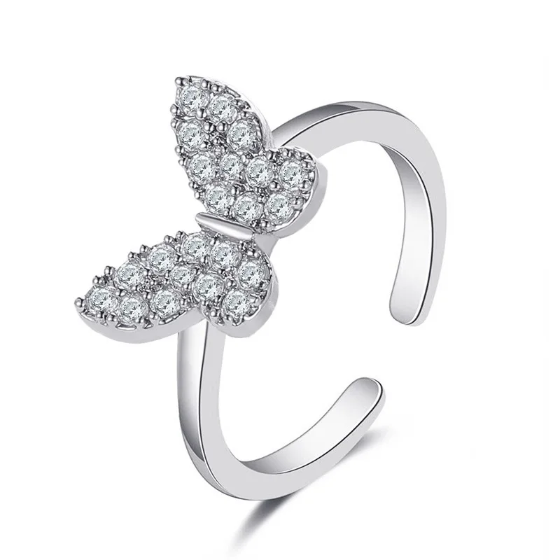 Korean Crystal Butterfly Ring Simple Resizable Butterfly Zircon Rings For Women Jewelry
Korean Crystal Butterfly Ring Simple Resizable Butterfly Zircon Rings For Women Jewelry