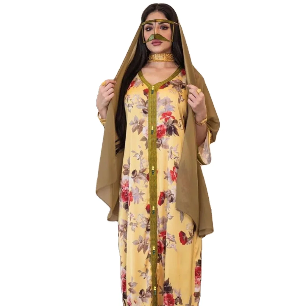 HJ ZMDR45 Floral Modest Women Clothing Summer Wear Morocan Kaftan Dress Islamic Dresses
HJ ZMDR45 Floral Modest Women Clothing Summer Wear Morocan Kaftan Dress Islamic Dresses