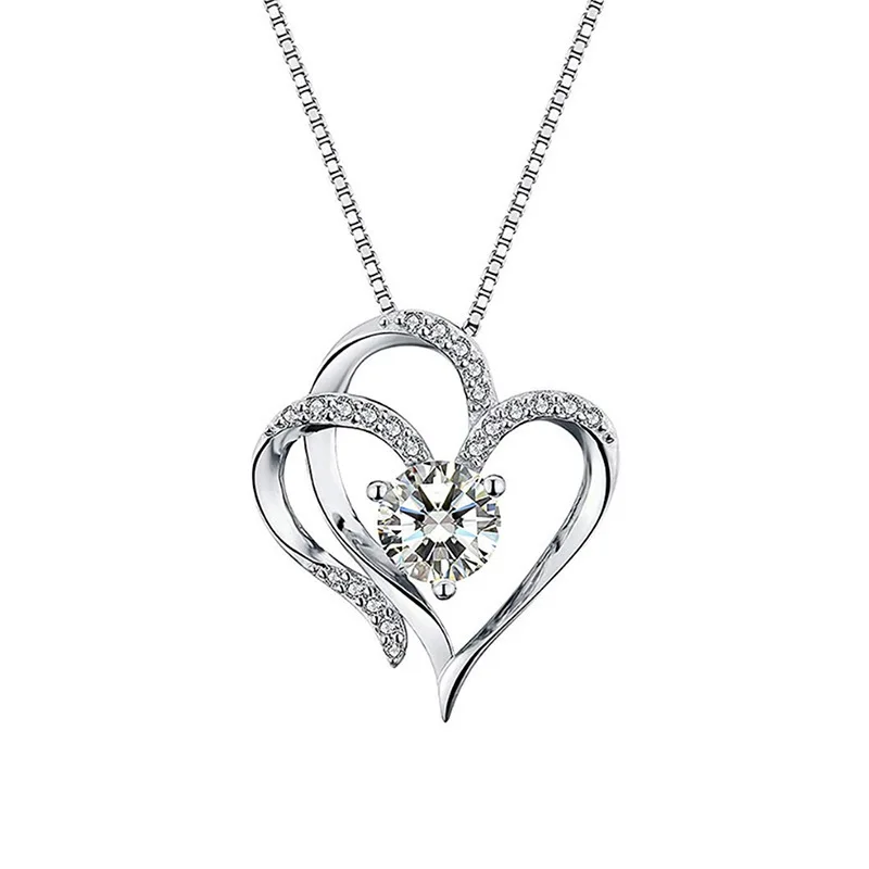 Amazon Hot Sale 18K White Gold Plated Heart Pendant Necklace Iced Out Cubic Zirconia CZ Double Heart Choker Necklaces For Lady, Picture
Amazon Hot Sale 18K White Gold Plated Heart Pendant Necklace Iced Out Cubic Zirconia CZ Double Heart Choker Necklaces For Lady, Picture