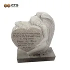 Angel Wing Tombstone Headstone, Granite Monument With Angel Wing