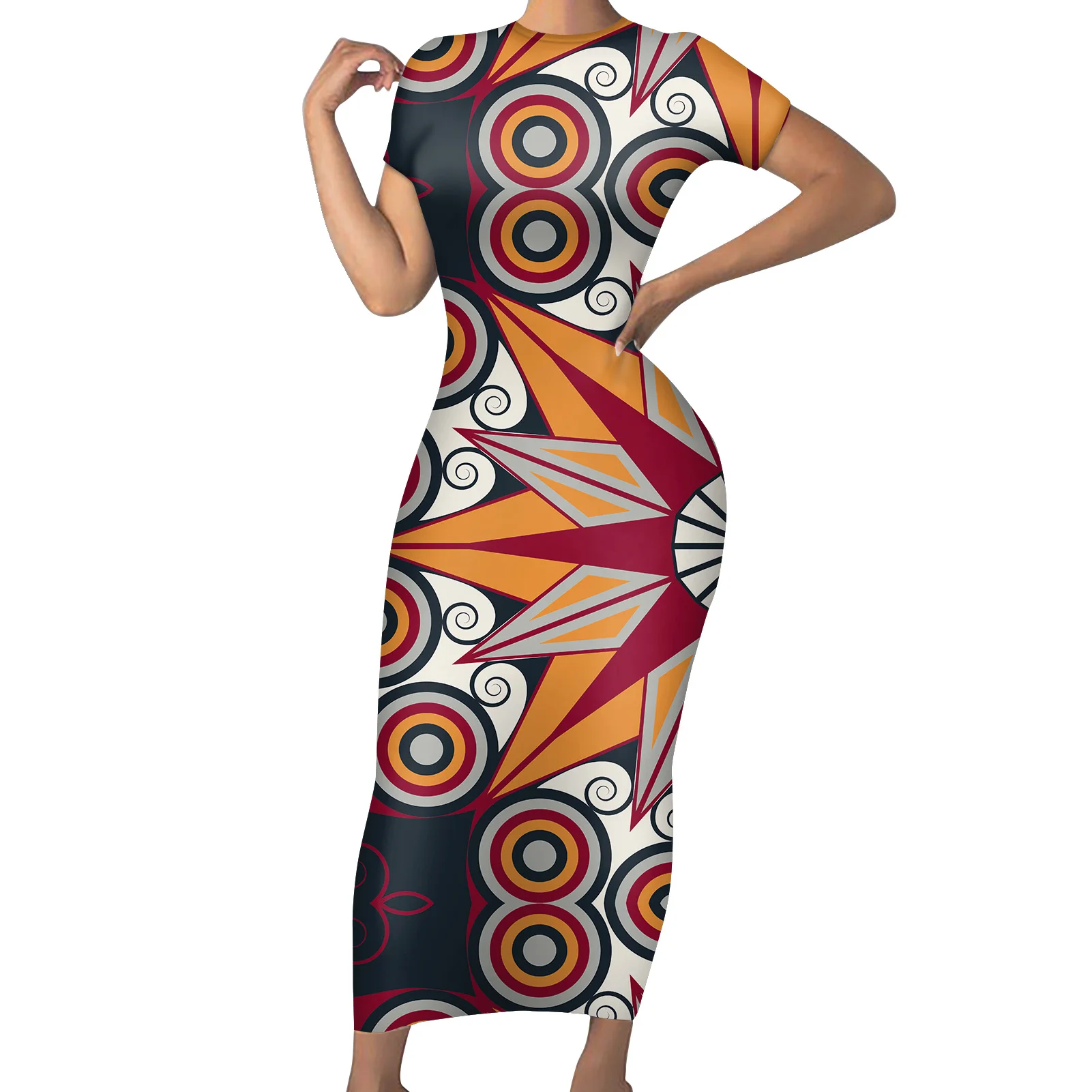 Wholesale Plus Size Samoan Tribal Design Printing Women Maxi Beach Dress Summer, Shown
Wholesale Plus Size Samoan Tribal Design Printing Women Maxi Beach Dress Summer, Shown