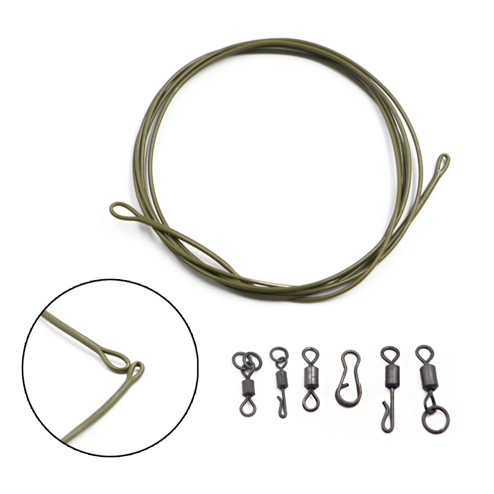 1Pcs 75CM Carp Fishing Line Kevlar Wire Leader hooklink line, Transparent, green etc.
1Pcs 75CM Carp Fishing Line Kevlar Wire Leader hooklink line, Transparent, green etc.