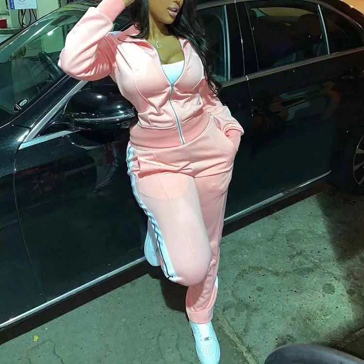JXS0141 2021 Exercise Patchwork Workout Clothing Woman Sports Two Piece Set women Zipper Sweatsuit, Pink,red,black,khaki,light gray 
JXS0141 2021 Exercise Patchwork Workout Clothing Woman Sports Two Piece Set women Zipper Sweatsuit, Pink,red,black,khaki,light gray