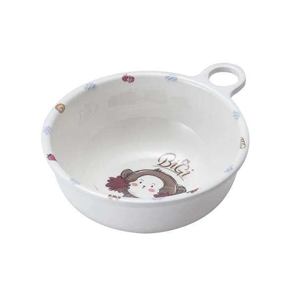 Eco friendly unbreakable reusable kids melamine bowls with one handle, Customized color acceptable
Eco friendly unbreakable reusable kids melamine bowls with one handle, Customized color acceptable