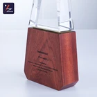 Wood Award Award High-end Creative Customized Solid Wood Base Crystal Award