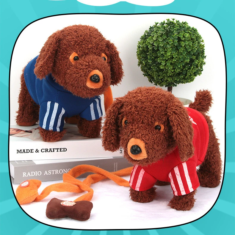 Electric Rope Simulation Teddy Dog Wiggle Butt Walking Singing Children's Plush Toy Dog
Electric Rope Simulation Teddy Dog Wiggle Butt Walking Singing Children's Plush Toy Dog