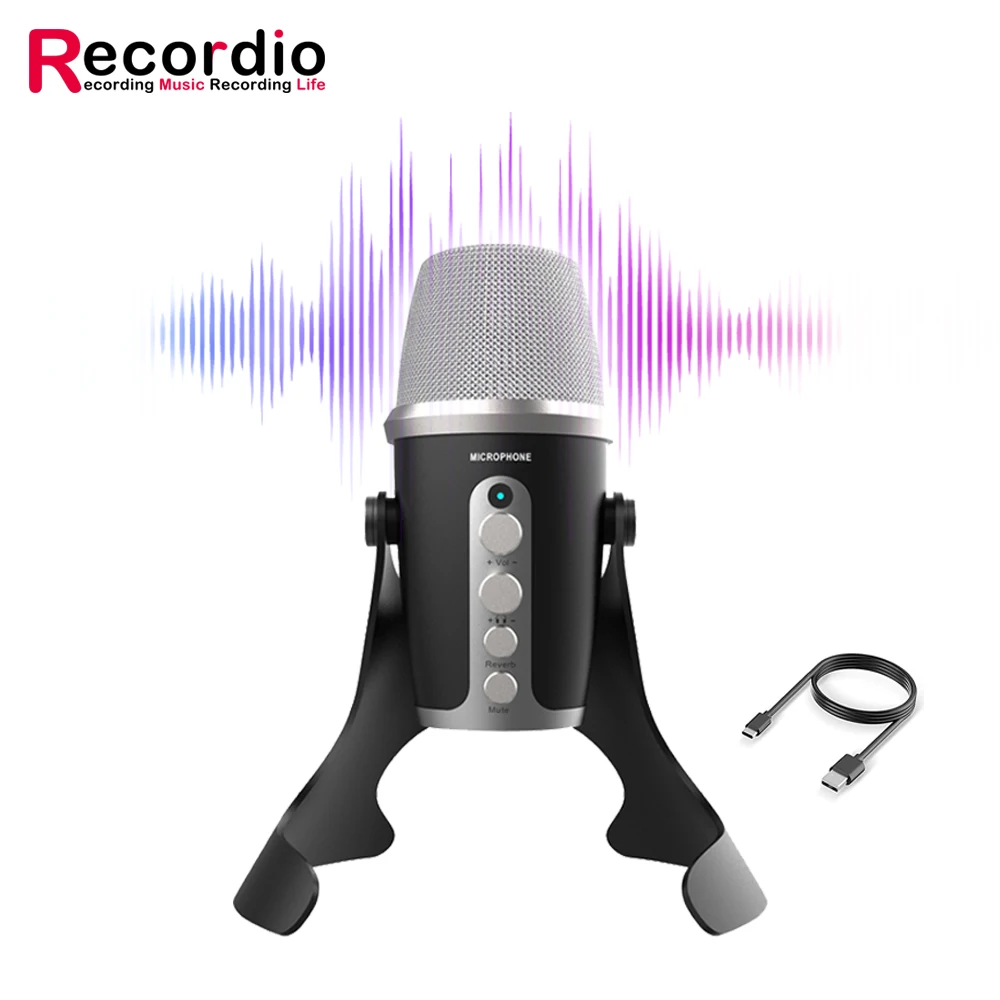 GAM-U11 Professional USB Condender Microphone With Desktop Stand Noise Cancellation Mikrofon For Gaming Recording
GAM-U11 Professional USB Condender Microphone With Desktop Stand Noise Cancellation Mikrofon For Gaming Recording