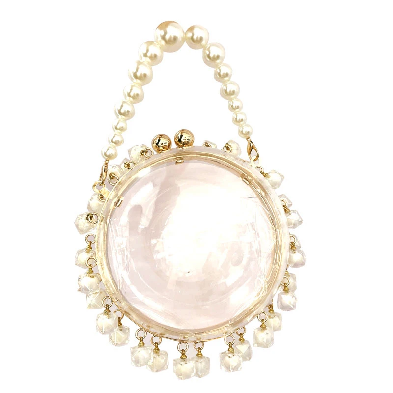 New arrivial fashion ball shape diamond mini wedding party woman chain hand bags clear clutch pearl purses evening bags 2021, 4 colors
New arrivial fashion ball shape diamond mini wedding party woman chain hand bags clear clutch pearl purses evening bags 2021, 4 colors