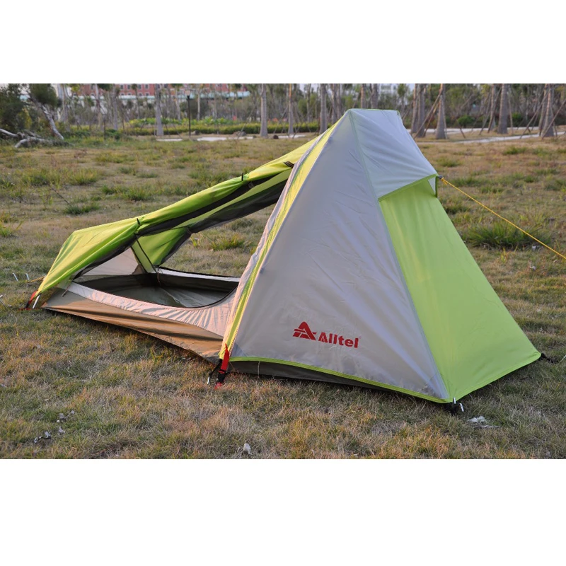 Alltel Genuine Ultra Light Outdoor Camping Mountaineering Outdoor Hiking Double Layer Aluminium Alloy Rod Single Person Tent, Fruit green
Alltel Genuine Ultra Light Outdoor Camping Mountaineering Outdoor Hiking Double Layer Aluminium Alloy Rod Single Person Tent, Fruit green