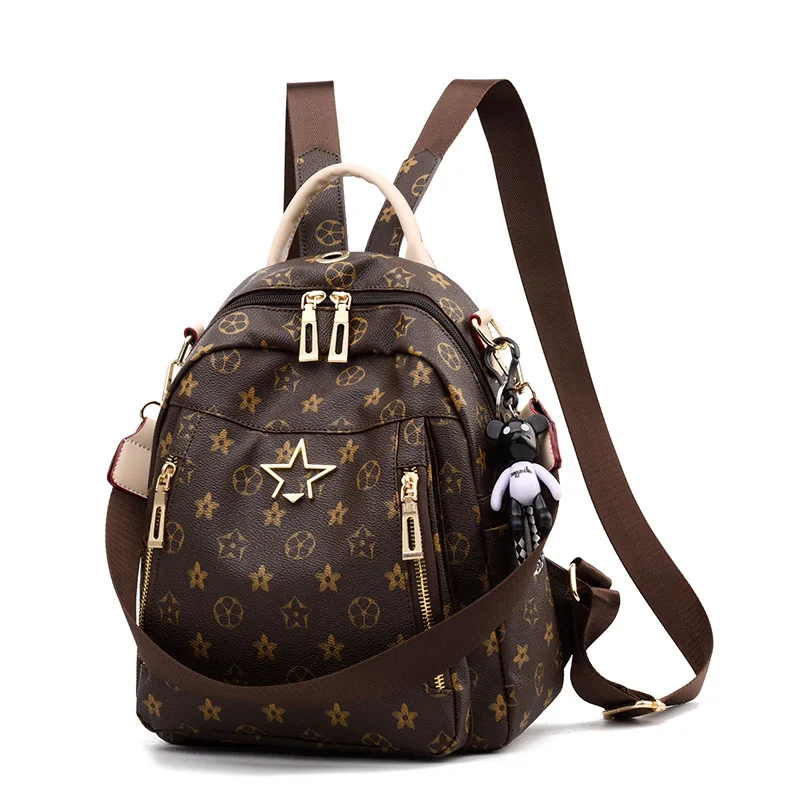 2019 Luxury Soft Leather Women Printing Backpacks Retro Female Bag School Bags For Girls Travel Rucksack Ladies Shoulder Bag, Coffee khaki
2019 Luxury Soft Leather Women Printing Backpacks Retro Female Bag School Bags For Girls Travel Rucksack Ladies Shoulder Bag, Coffee khaki