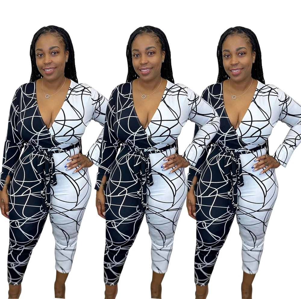 High Quality V-Neck Milk Silk Color Contrast Autumn Woman Plus Size Jumpsuit And Rompers Office, Picture color
High Quality V-Neck Milk Silk Color Contrast Autumn Woman Plus Size Jumpsuit And Rompers Office, Picture color