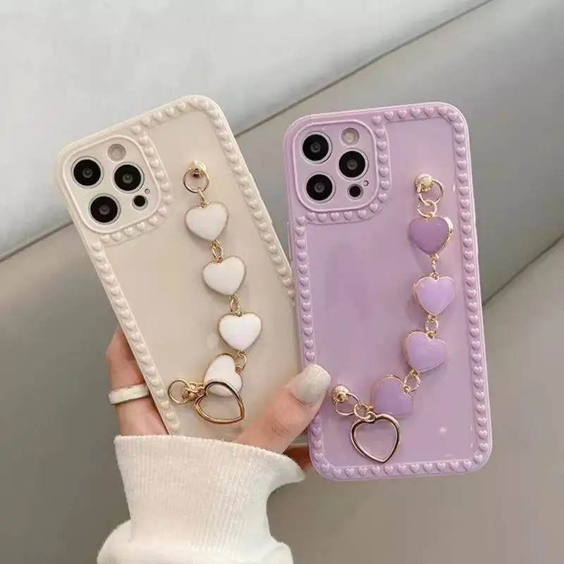Glossy Candy Love Heart Frame Wrsit Chain Phone Case for Iphone Samsung Hand Strap Phone Case
Glossy Candy Love Heart Frame Wrsit Chain Phone Case for Iphone Samsung Hand Strap Phone Case