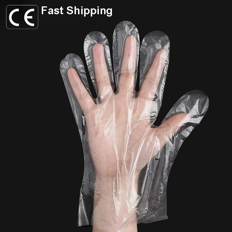In Stock CE Certificated 100PCS/Bag Transparent Plastic Polyethylene Hand Disposable PE Gloves
In Stock CE Certificated 100PCS/Bag Transparent Plastic Polyethylene Hand Disposable PE Gloves