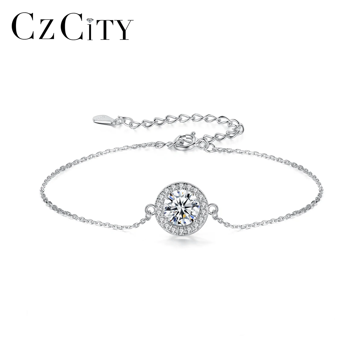 CZCITY Chain Fashion Designer Charm 925 Korean Sterling Silver Bangle Diamond Sliver Moissanite Bracelet
CZCITY Chain Fashion Designer Charm 925 Korean Sterling Silver Bangle Diamond Sliver Moissanite Bracelet